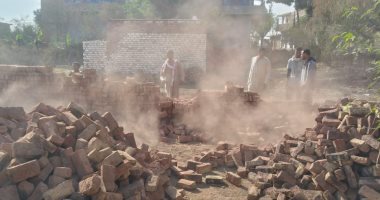 إزالة حالات تعد على أرض زراعية بأرمنت على مساحة 350 متر.. صور