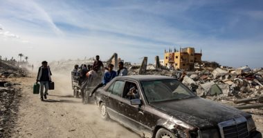 أهالى غزة يعودون لمنازلهم بعد قرار وقف إطلاق النار دمار شامل فى شوارع غزة