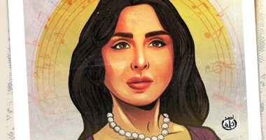 عيد ميلاد النجمة أنغام في كاريكاتير اليوم السابع أنغام