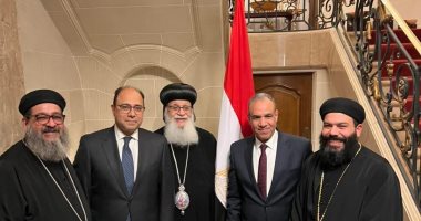 أسقف هولندا للأقباط الأرثوذكس يلتقى وزير الخارجية في السفارة المصرية ببروكسل