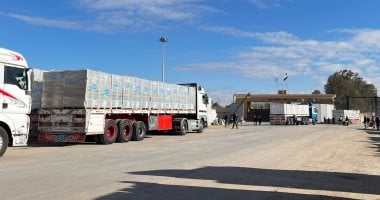 الإمدادات الإغاثية تتواصل لقطاع غزة من معبر رفح بلا توقف.. فيديو وصور