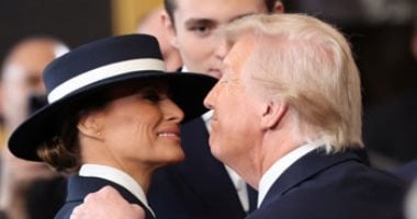 دونالد ترامب وزوجته ميلانيا ترامب فى حفل التنصيب 