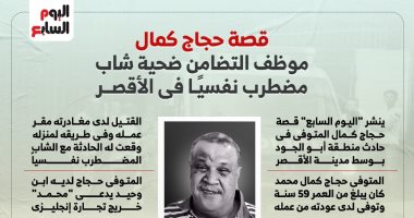 قصة عم حجاج كمال موظف التضامن ضحية شاب مضطرب نفسى فى الأقصر.. إنفوجراف