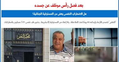 هل الاضطراب النفسى يعفى من المسئولية الجنائية؟.. نقلًا عن برلماني الاضطراب النفسى والجريمة - برلمانى