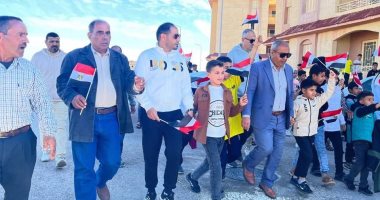 ماراثون رياضى واحتفالات بأعياد الشرطة فى رفح بشعار "رفح سيناء أمن وأمان” جانب من الماراثون