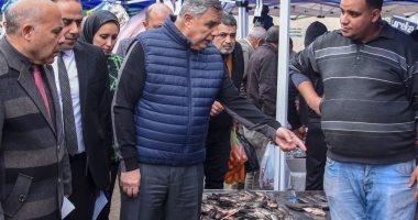 محافظ الإسكندرية يتفقد سوق اليوم الواحد بمنطقة أبو يوسف بحى العجمى جانب من الجولة
