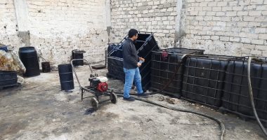 مصادرة 12 طن زيوت سيارات مستعملة خلال حملة تموينية بالإسكندرية