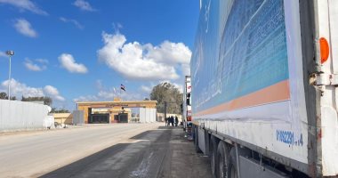 استمرار تدفق المساعدات الإنسانية عبر معبر رفح لدعم أهالى غزة.. فيديو وصور