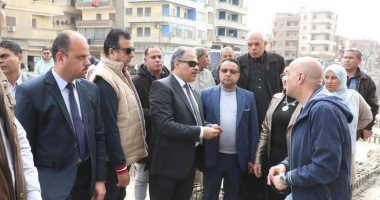 محافظ الشرقية يتفقد أعمال إحلال وتجديد وتغطية جزء من مصرف بلبيس العمومى
