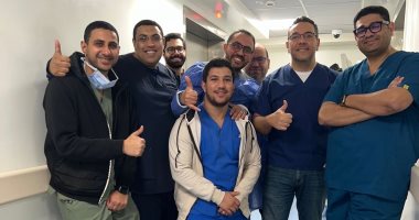 إنجاز طبى.. جامعة حلوان تجرى أول عملية منظار موجات فوق صوتية لاستئصال ورم بالمرىء الفريق الطبي
