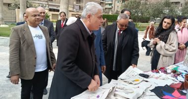 مدير مكتبة الإسكندرية يفتتح معرض "يدوى" للحرف والفنون بقصر الأميرة خديجة