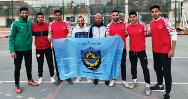 تأهل فريق كرة القدم الخماسي بجامعة دمنهور للدور الربع النهائي بالمهرجان الرياضي