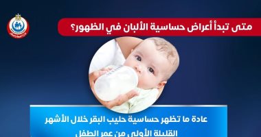 متى تبدأ أعراض حساسية الألبان فى الظهور؟ وزارة الصحة تجيب "إنفوجراف"