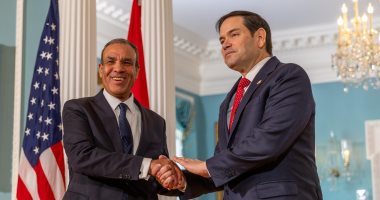 مشاورات مكثفة لوزير الخارجية مع مسؤولين أمريكيين حول فلسطين.. بدر عبد العاطى يؤكد إمكانية إعادة إعمار غزة مع بقاء الفلسطينيين على أرضهم.. ويدعو لإيجاد أفق سياسى وتسوية نهائية للصراع "الفلسطينى-الإسرائيلى"