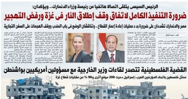 الرئيس السيسى يتلقى اتصالا هاتفيا من رئيسة وزراء الدنمارك.. غدا بـ"اليوم السابع"