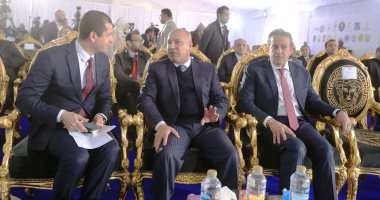 وزراء ومحافظون وفنانون يشهدون احتفالية "تحيا مصر" لإطلاق قافلة دعم غزة 