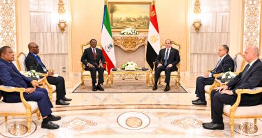 الرئيس السيسى يستقبل "أوبيانج نجيما" ويؤكد استعداد مصر للمشاركة بجهود التنمية في غينيا الاستوائية