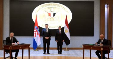 مدبولى يشهد مع نظيره الكرواتى توقيع مذكرة تفاهم بين مينائى الإسكندرية ورييكا 