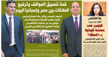 قمة تنسيق المواقف وترفيع العلاقات بين مصر وإسبانيا اليوم.. غدا بـ"اليوم السابع"