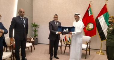 إيديكس أبوظبى.. وزير الإنتاج الحربى يلتقى وزير الدولة لشئون الدفاع الإماراتى