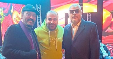 علي الحجار يجرى بروفة لحفله المقرر غدا على مسرح البالون بحضور تامر عبد المنعم.. صور