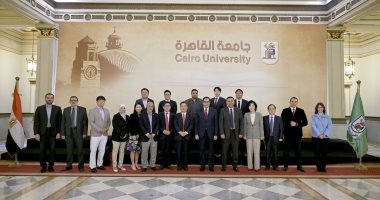 رئيس جامعة القاهرة يستقبل رئيس الجمعية المصرية الكورية للتنمية KEDA جانب من الإستقبال