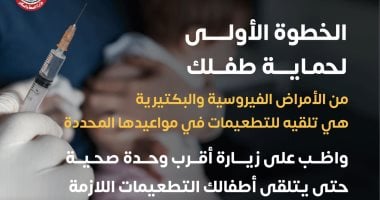 وزارة الصحة تؤكد على أهمية أخذ التطعيمات فى مواعيدها لحماية الطفل من الأمراض