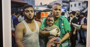 صديقة المصور الفلسطينى ساهر الغورة لـ اليوم السابع: عانى لتوثيق الحرب صورة من معرض سامر الغور