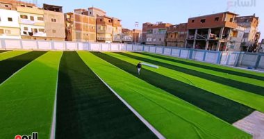 مركز شباب محمد صلاح فى ثوبه الجديد بعد سنوات من أعمال الإحلال والتجديد.. خال الفرعن المصري: افتتاح المركز منتصف مارس المقبل بحضور وزير الشباب وأسرة اللاعب.. وإقامة صلاة عيد الفطر بالملعب.. صور