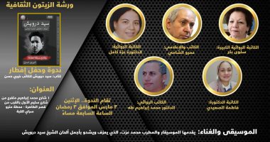 مناقشة كتاب "سيد درويش المؤلف الحقيقى للنشيد الوطنى" فى ورشة الزيتون