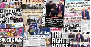 كارثة دبلوماسية.. كيف وصفت صحف بريطانيا لقاء ترامب وزيلينسكى؟