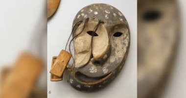 أقنعة يوبيك.. نقوش تصور وجوه أرواح مشوهة ابتكرها الشامان فى ألاسكا قناع يوبيك