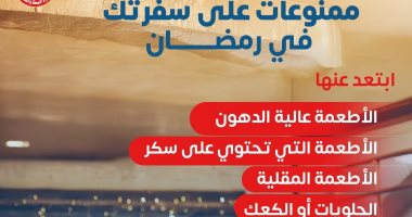 الصحة تكشف قائمة الممنوعات على سفرة الإفطار فى رمضان.. انفوجراف