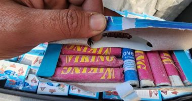 ضبط 800 قطعة من الألعاب النارية والمفرقعات فى حملة تموينية بكفر الشيخ