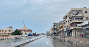 سقوط أمطار متفرقة على مناطق شمال سيناء