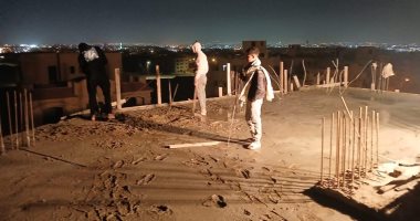 جهاز مدينة 6 أكتوبر يزيل مخالفة بناء ليلاً ويواصل منع الظواهر العشوائية