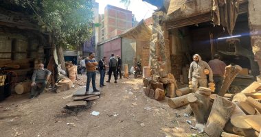 ورشة عمرها قرن من الزمان.. رحلة إبداع عائلة من الجد للحفيد تتحدى الزمن بفن خراطة الخشب: حرفتنا عريقة بدأت بالقبقاب وانتهت بالصحون والشماسى.. ونعتمد على أخشاب السرسوع واللبخ.. ويؤكدون: المهنة صعبة كلها عتالة