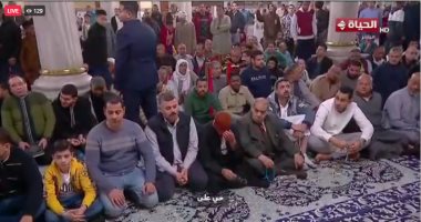 بث مباشر لصلاة العشاء والتراويح من مسجد الحسين على قناة الحياة مسجد الحسين