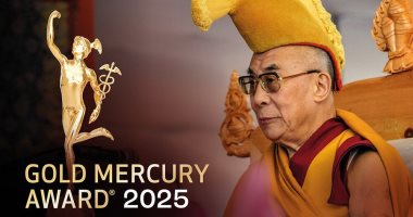 الدالاى لاما يحصل على جائزة Gold Mercury Award 2025 للسلام لعام 2025