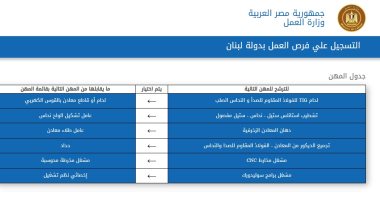 غدا أخر فرصة للتقديم على فرص عمل في لبنان براتب 500 دولار شهريا.. تفاصيل