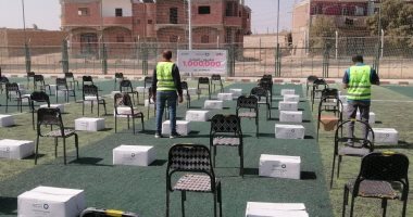 توزيع كراتين رمضان على 350 أسرة ضمن الأولى بالرعاية بقرى إدفو بأسوان مبادرات إفطار الصائمين بأسوان