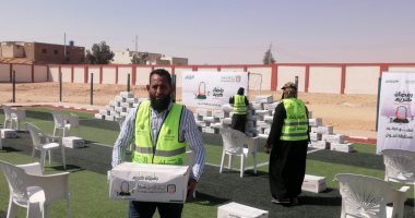 توزيع 3750 كرتونة رمضان فى 20 قرية بمراكز محافظة أسوان توزيع كراتين رمضان بمحافظة أسوان