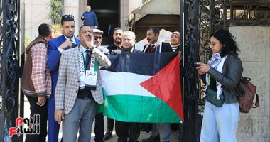 وقفه احتجاجية بالمحامين تنديدا بالحرب على غزة