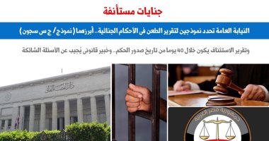 جنايات مستأنفة.. نموذجان حددهما المشرع للتقاضى على درجتين.. برلمانى الجنايات المستأنفة - برلمانى
