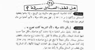 هل تعتبر المسيحية قطف السنابل فى الطرقات سرقة؟ قطف السنابل