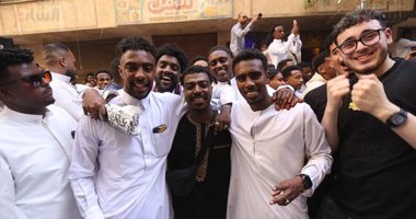 احتفالات أولاد النوبة بعيد الفطر المبارك بمنطقة فيصل بالجيزة أهالى النوبة
