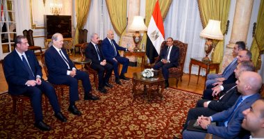 وزير الخارجية يبحث مع وفد فلسطينى تطورات الأوضاع فى غزة والضفة الغربية