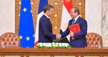 الرئيس السيسى ونظيره ماكرون يشهدان بعد قليل منتدى رجال الأعمال المصري الفرنسى