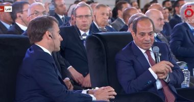 الرئيس السيسى خلال منتدى رجال الأعمال المصرى الفرنسي: ماكرون يبذل جهودا لدعم وتطوير العلاقات.. مصر فرصة أمام رجال الأعمال للاستثمار.. بذلنا جهدا كبيرا لانطلاق الدولة بشكل أكثر تقدما ونسعى لتوطين الصناعة