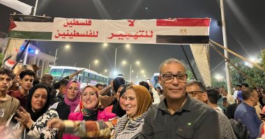 الآلاف من أهالى بنى سويف يحتشدون للسفر للعريش للدفاع عن القضية الفلسطينية.. صور 